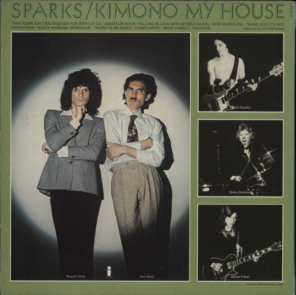 Sparks Kimono My House - 1st + Inner UK vinyl LP album (LP record) SPALPKI547417