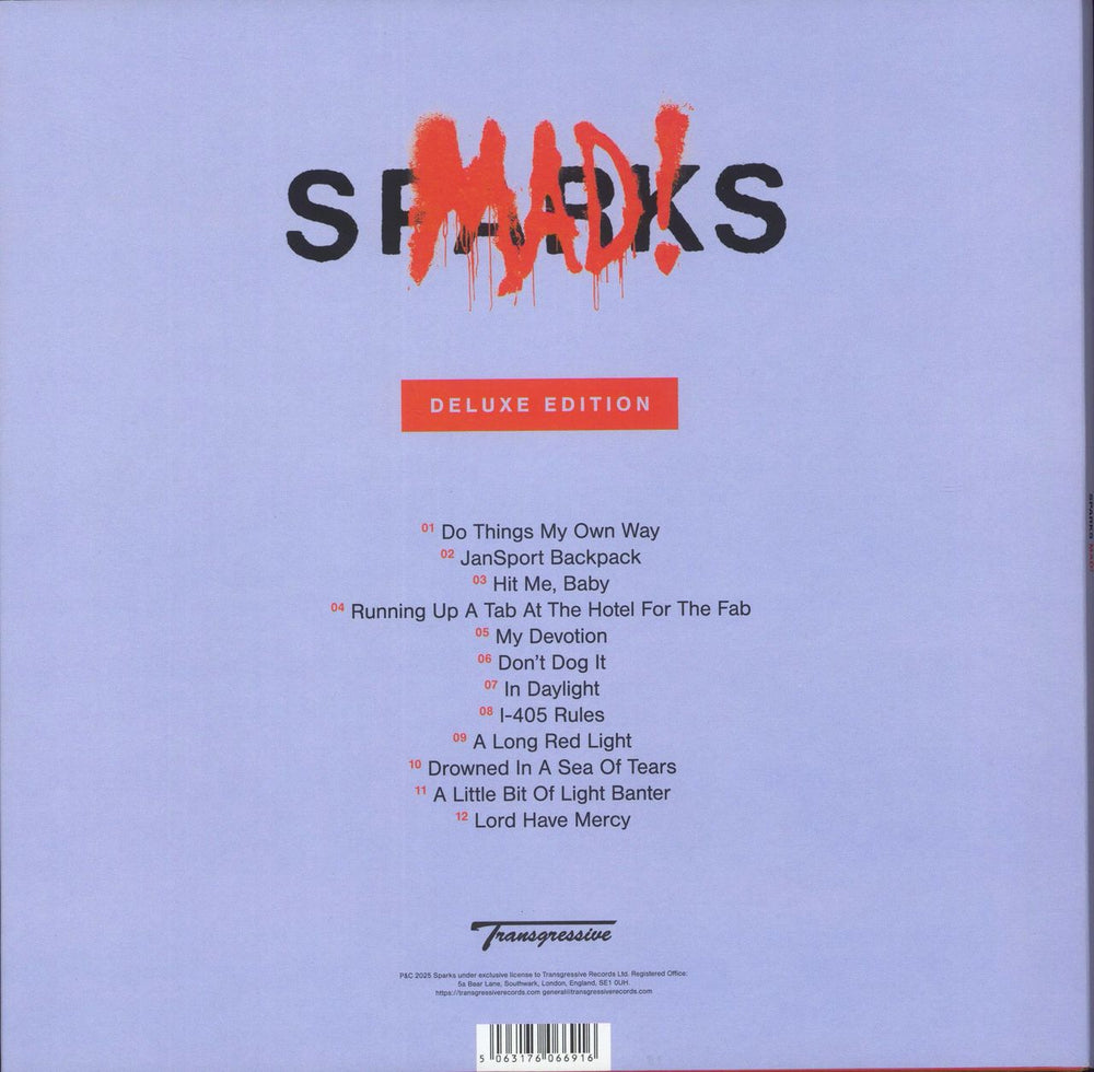 Sparks MAD! - Deluxe Edition UK vinyl LP album (LP record) 5063176066916