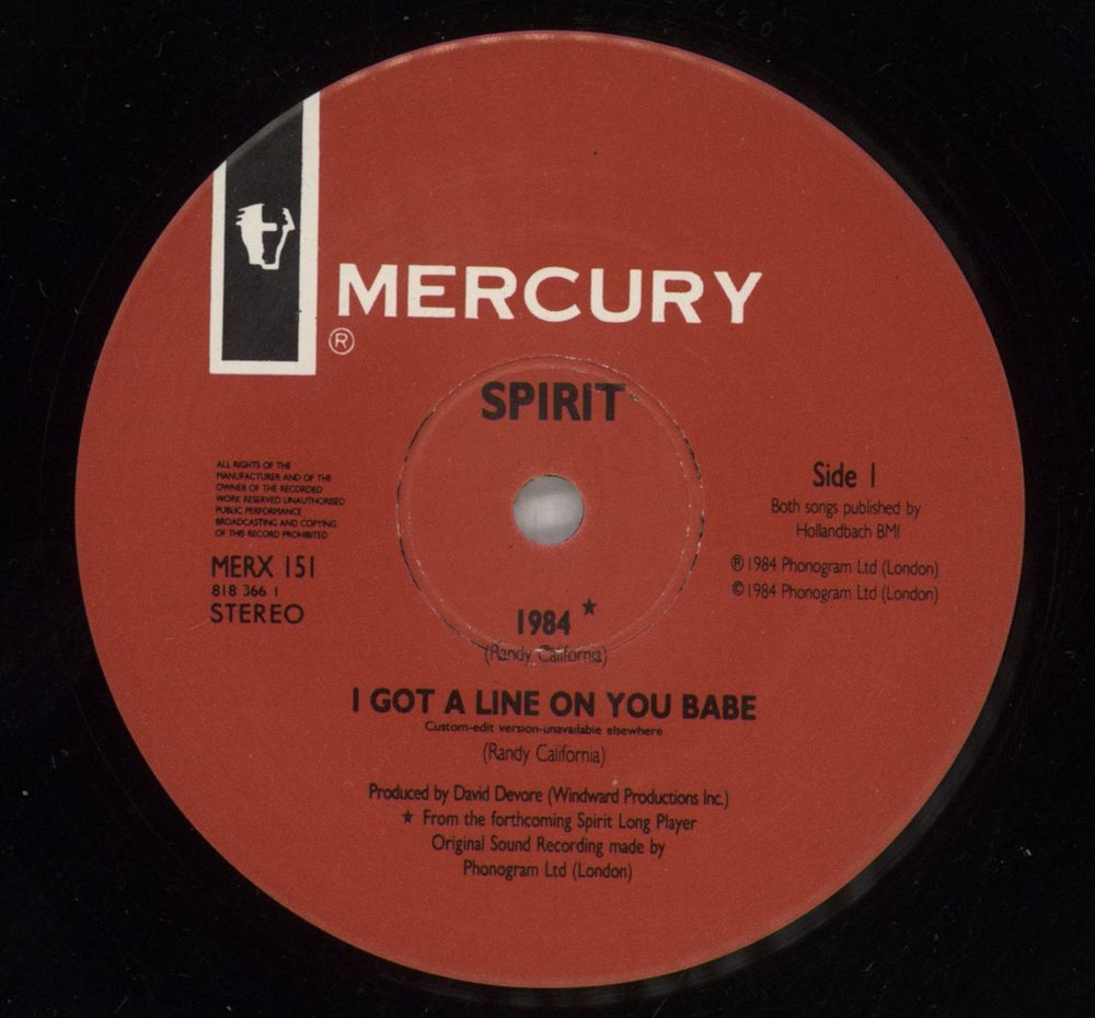 Spirit 1984 UK 12" vinyl single (12 inch record / Maxi-single) SRT12281171