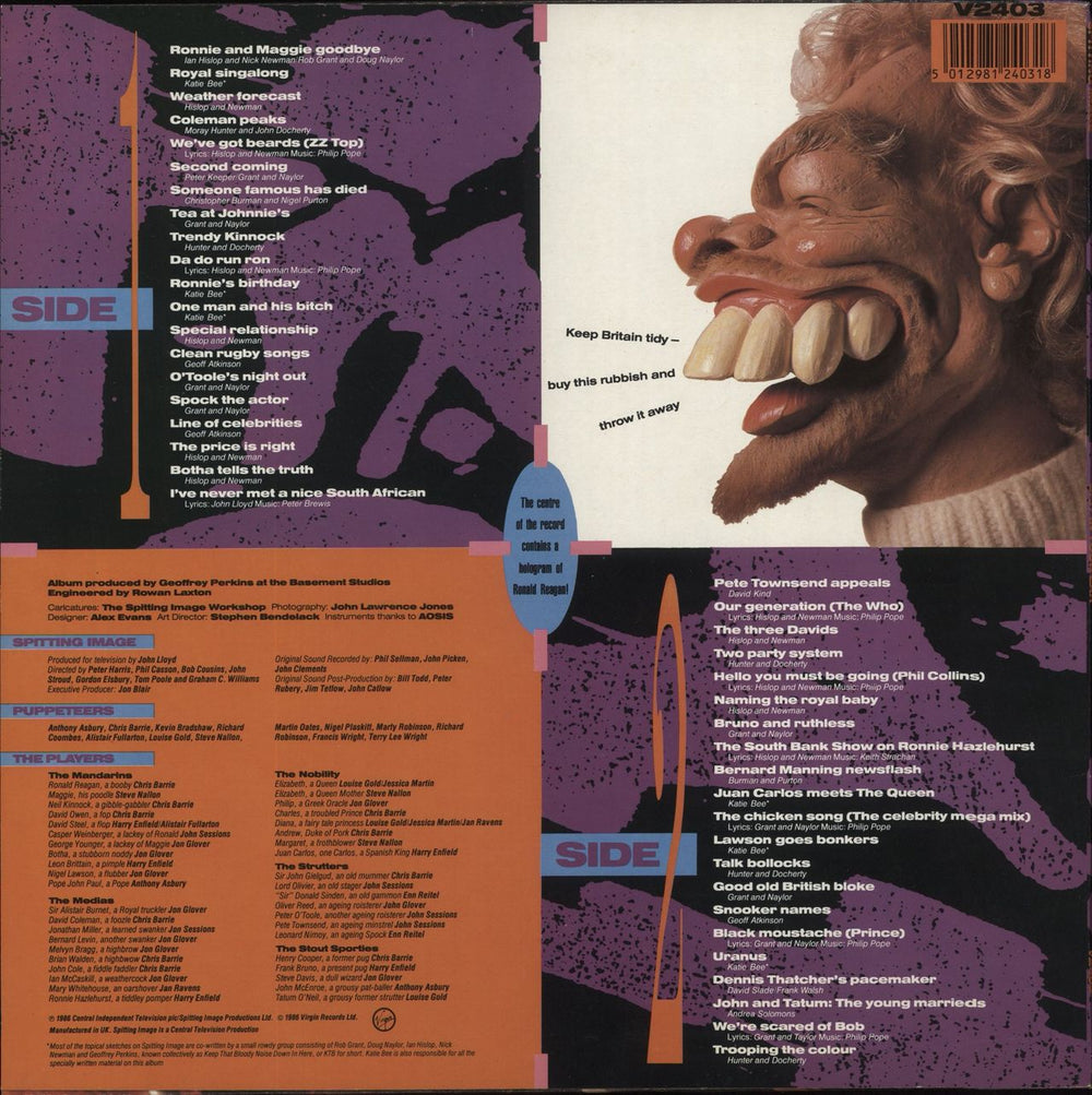 Spitting Image Spit In Your Ear UK vinyl LP album (LP record) 5012981240318