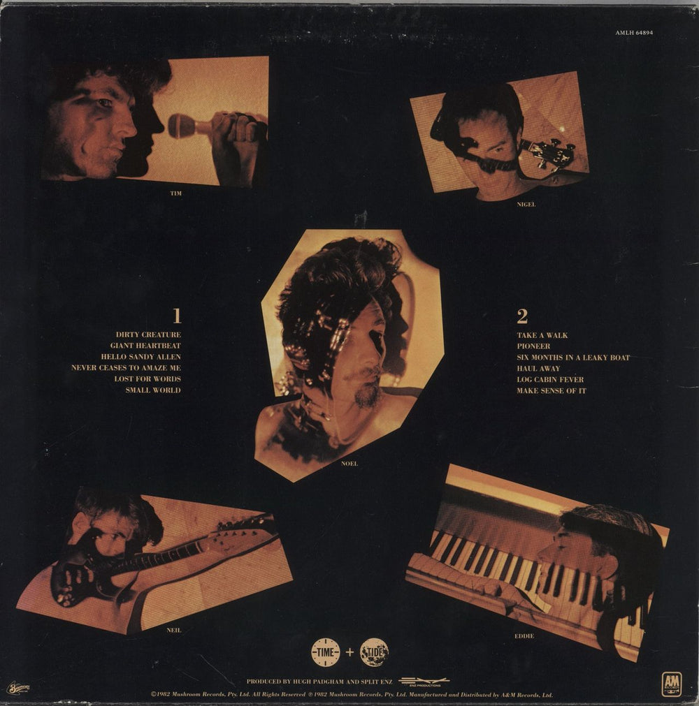 Split Enz Time And Tide UK vinyl LP album (LP record)