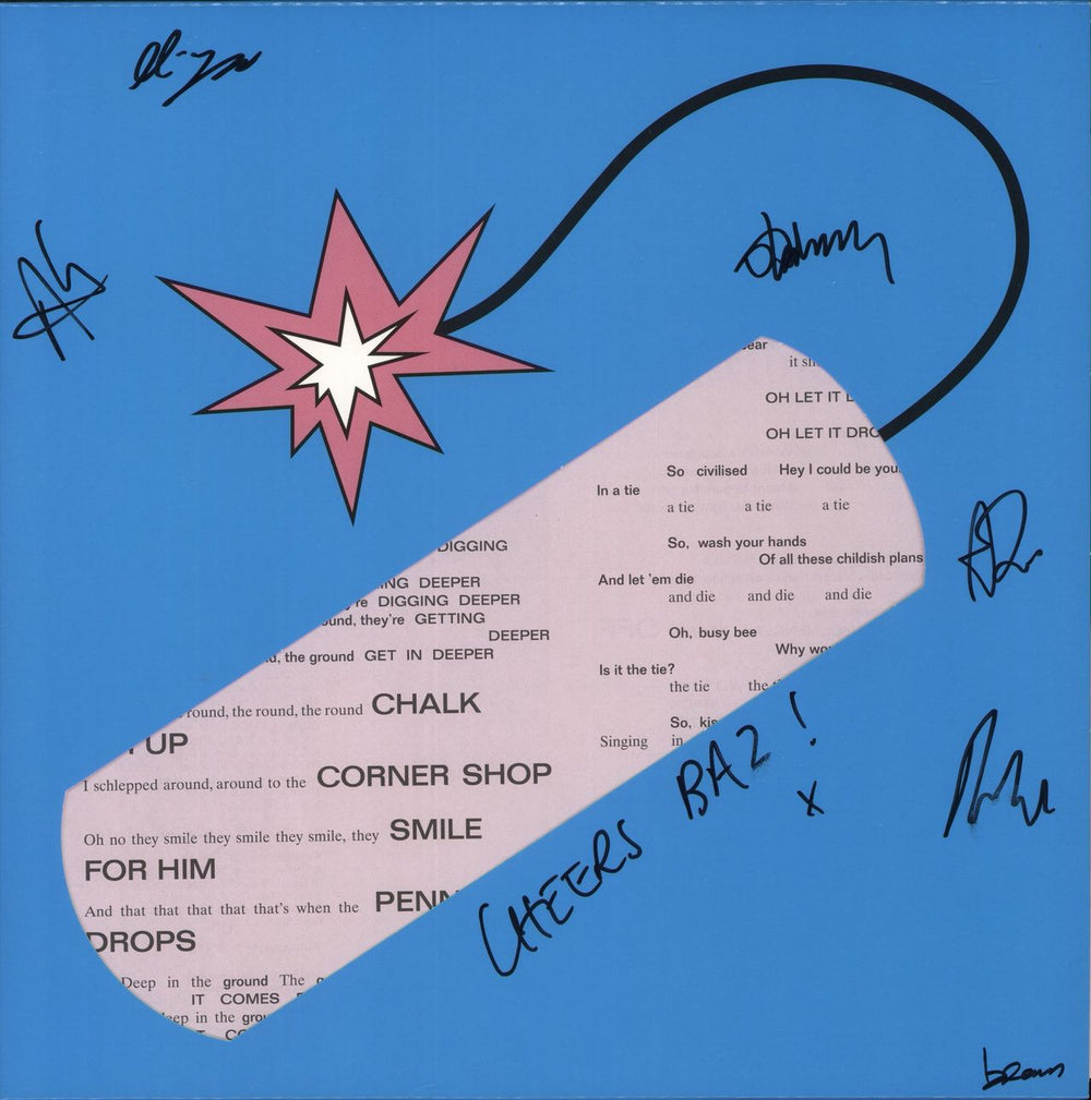 Sports Team Gulp! - 180g Yellow Vinyl - Alternate Blue Sleeve - Autographed UK vinyl LP album (LP record) 4554834