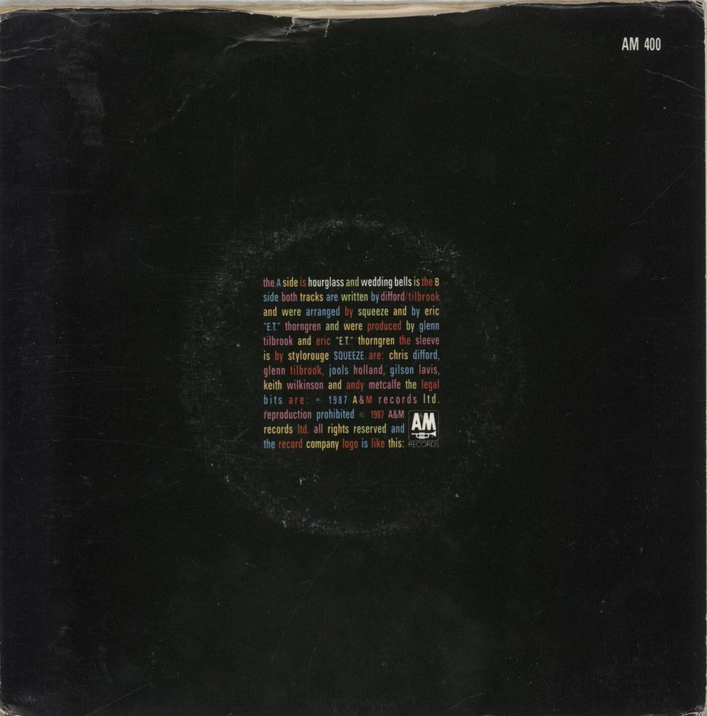 Squeeze Hourglass UK 7" vinyl single (7 inch record / 45)