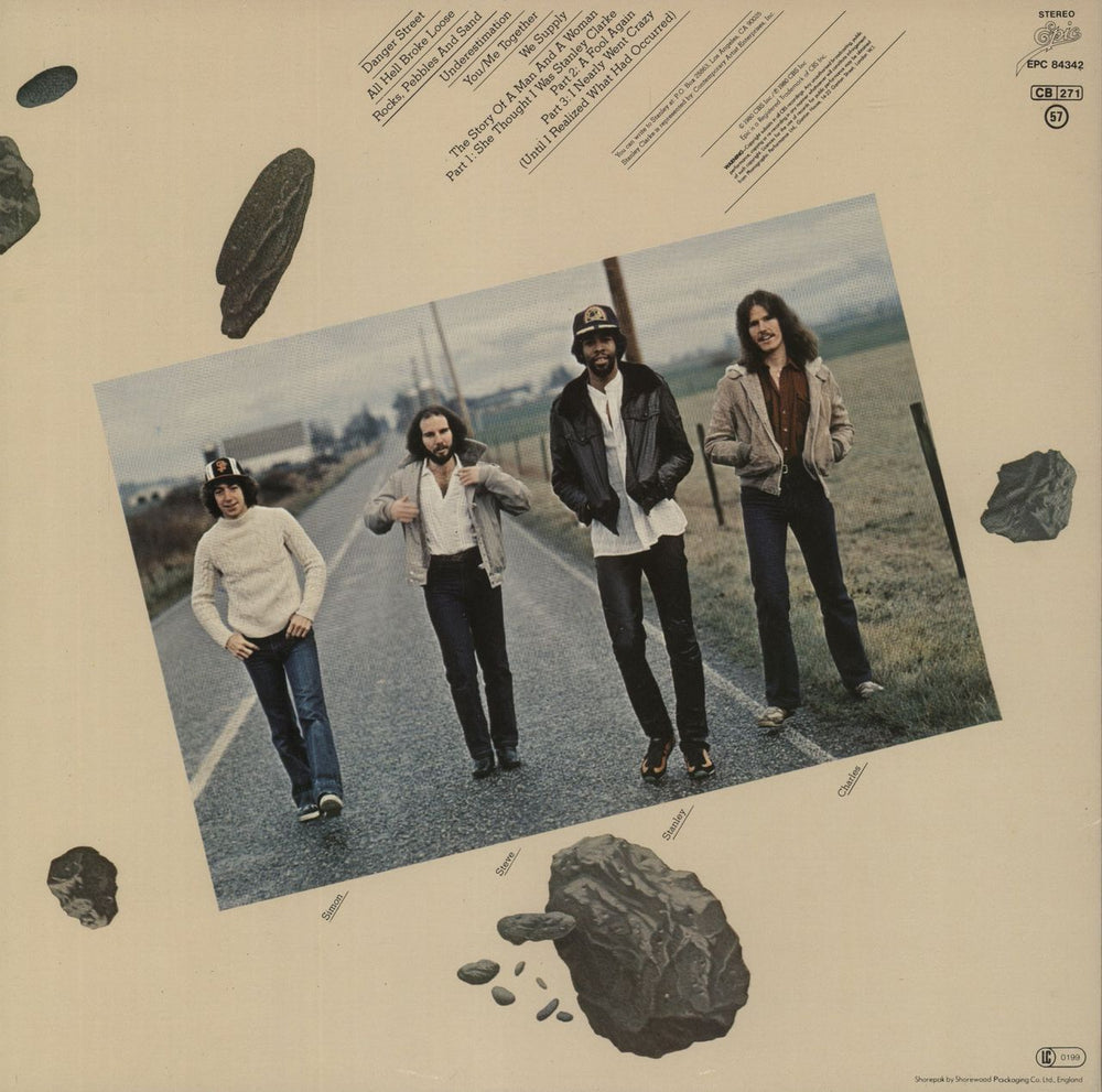 Stanley Clarke Rocks, Pebbles And Sand + Lyric insert UK vinyl LP album (LP record)