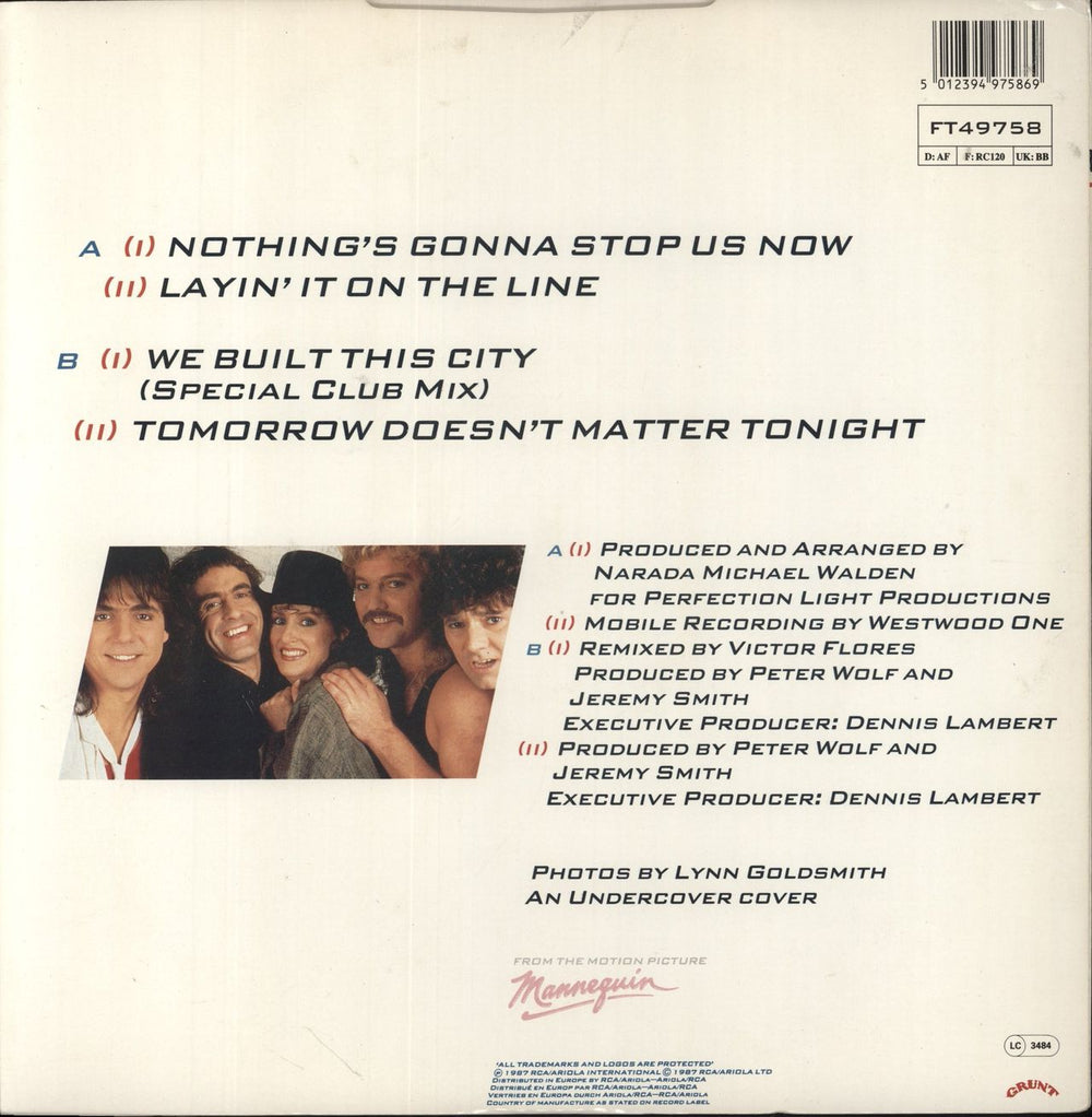 Starship Nothing's Gonna Stop Us Now UK 12" vinyl single (12 inch record / Maxi-single) 5012394975869