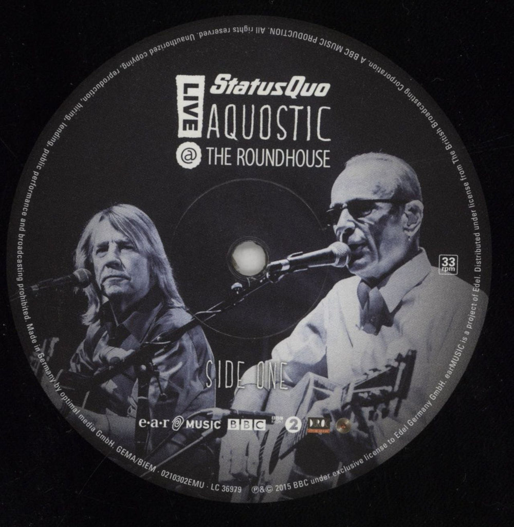 Status Quo Aquostic - Live @ The Roundhouse UK 2-LP vinyl record set (Double LP Album) QUO2LAQ768256