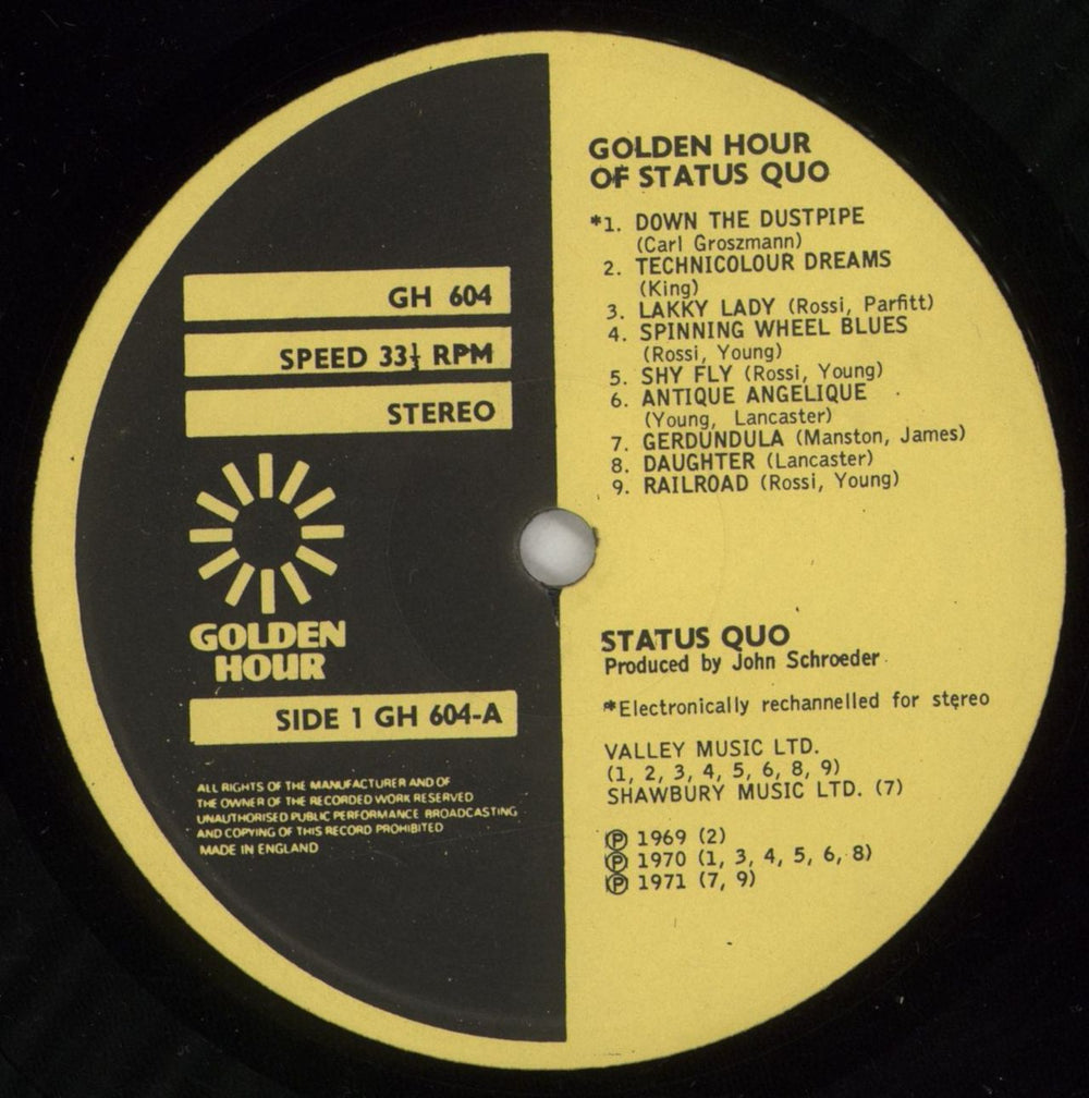 Status Quo Down The Dustpipe UK vinyl LP album (LP record) QUOLPDO421266