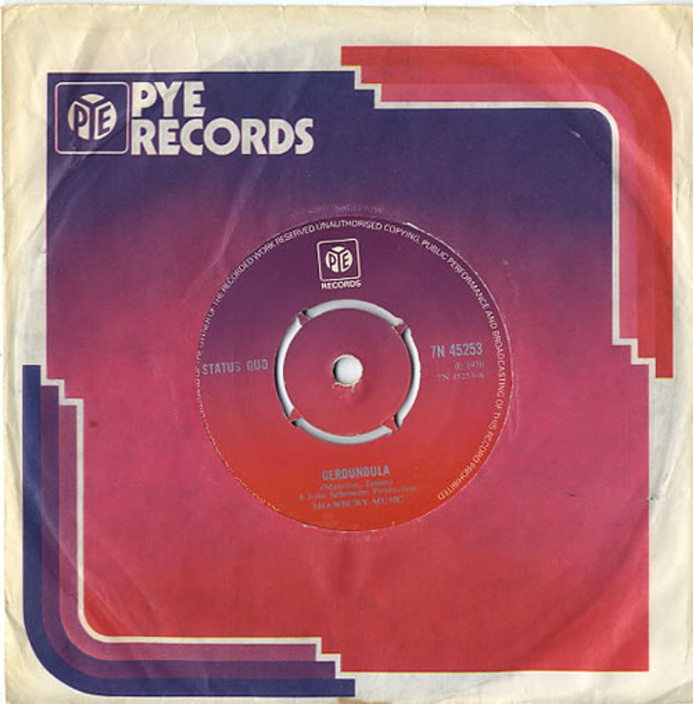 Status Quo Gerdundula - 2nd UK 7" vinyl single (7 inch record / 45) 7N45253