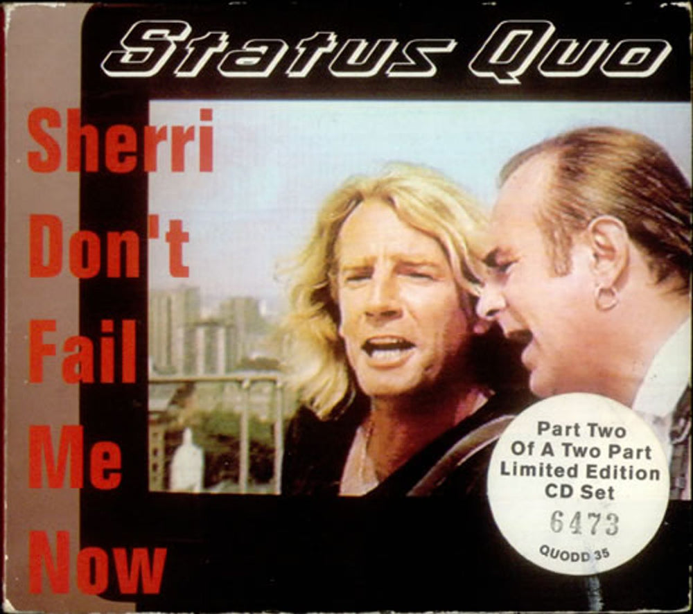 Status Quo Sherri Don't Fail Me UK 2-CD single set (Double CD single) QUODD35