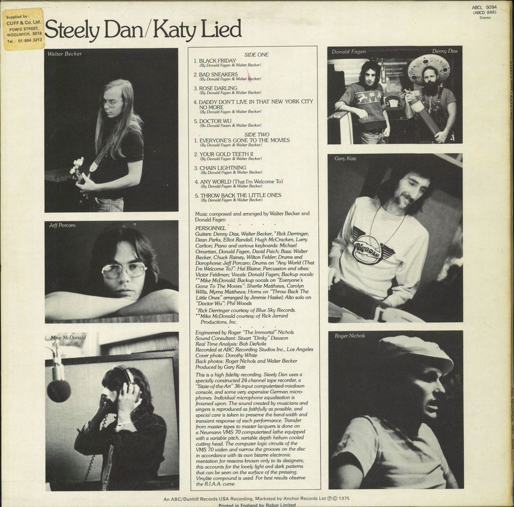 Steely Dan Katy Lied - 1st - EX UK vinyl LP album (LP record)