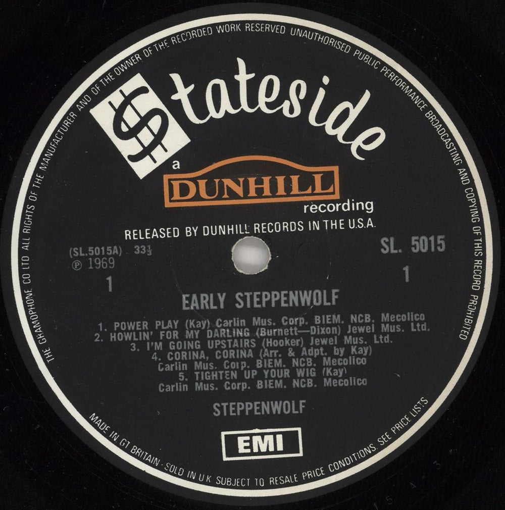Steppenwolf Early Steppenwolf UK vinyl LP album (LP record) SPPLPEA724692
