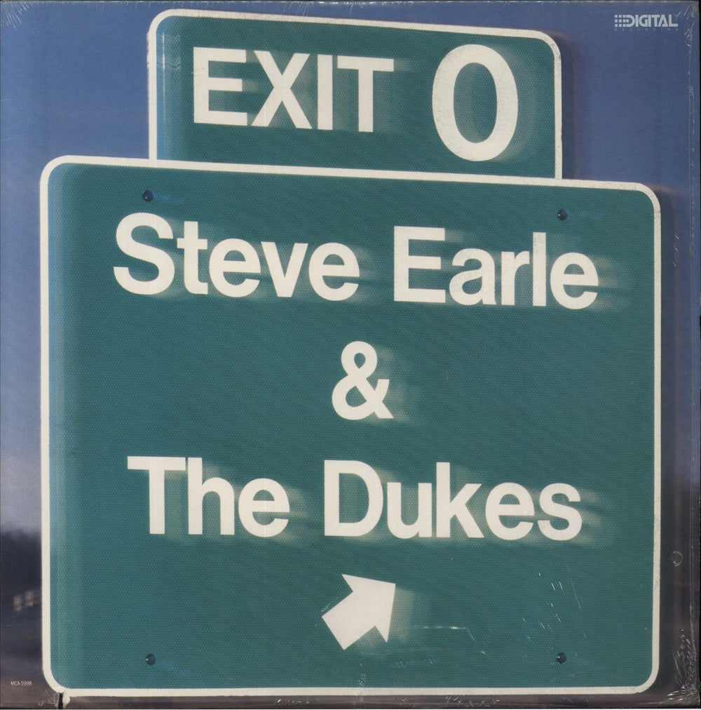 Steve Earle Exit 0 - Shrink US vinyl LP album (LP record) MCA-5998