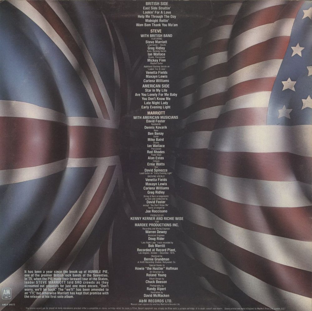 Steve Marriott Marriott UK vinyl LP album (LP record)