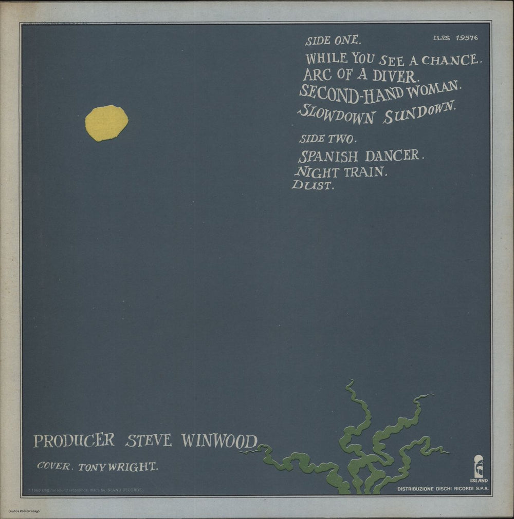 Steve Winwood Arc Of A Diver Italian vinyl LP album (LP record)