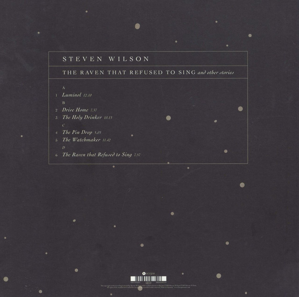 Steven Wilson The Raven That Refused To Sing (And Other Stories) UK 2-LP vinyl record set (Double LP Album) 802644583518