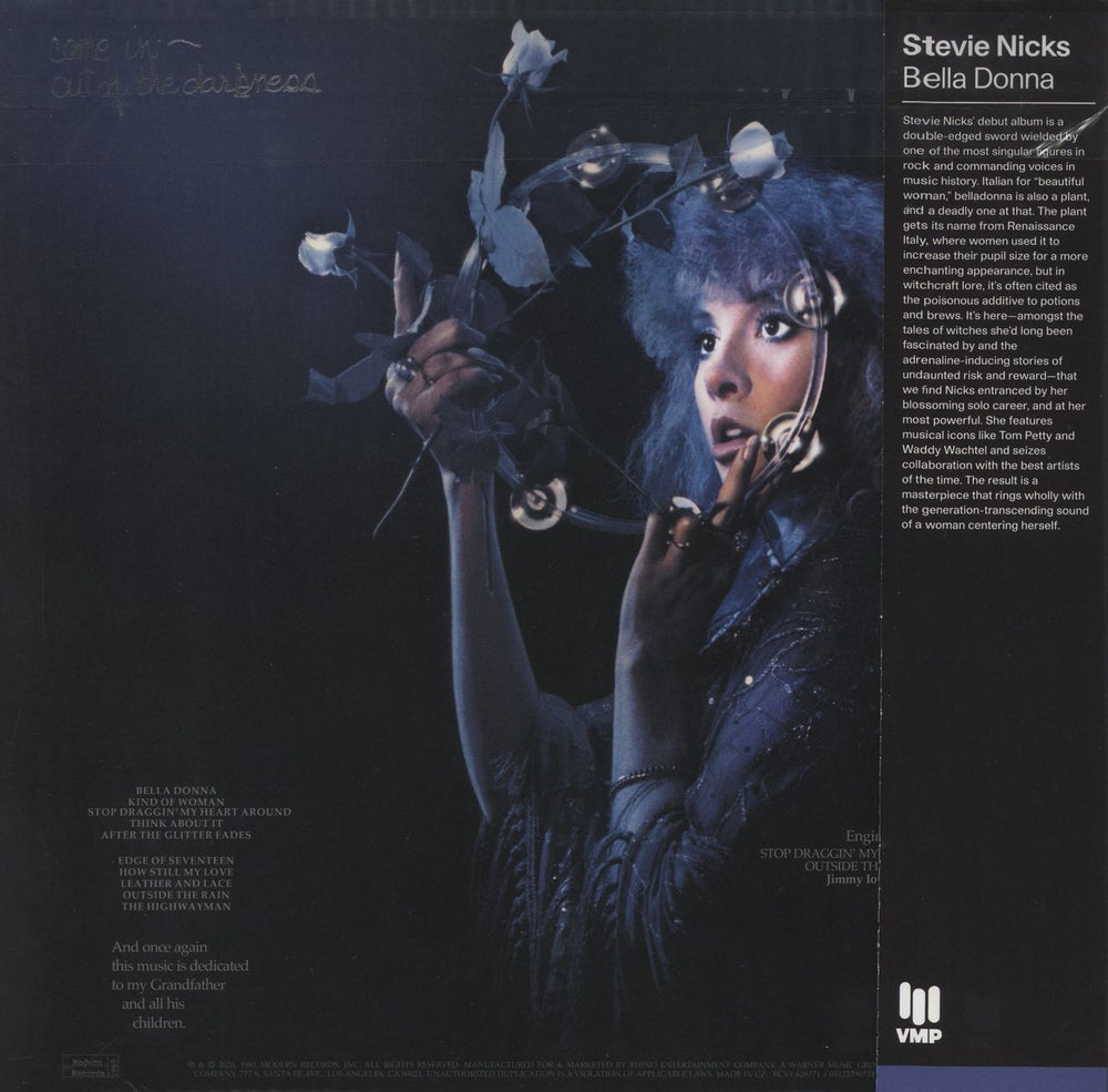 Stevie Nicks Bella Donna - Blue & Black Galaxy Vinyl UK vinyl LP album (LP record)