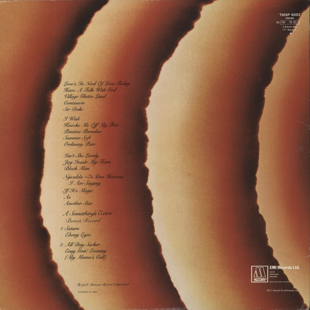 Stevie Wonder Songs In The Key Of Life + Booklet UK 2-LP vinyl record set (Double LP Album)