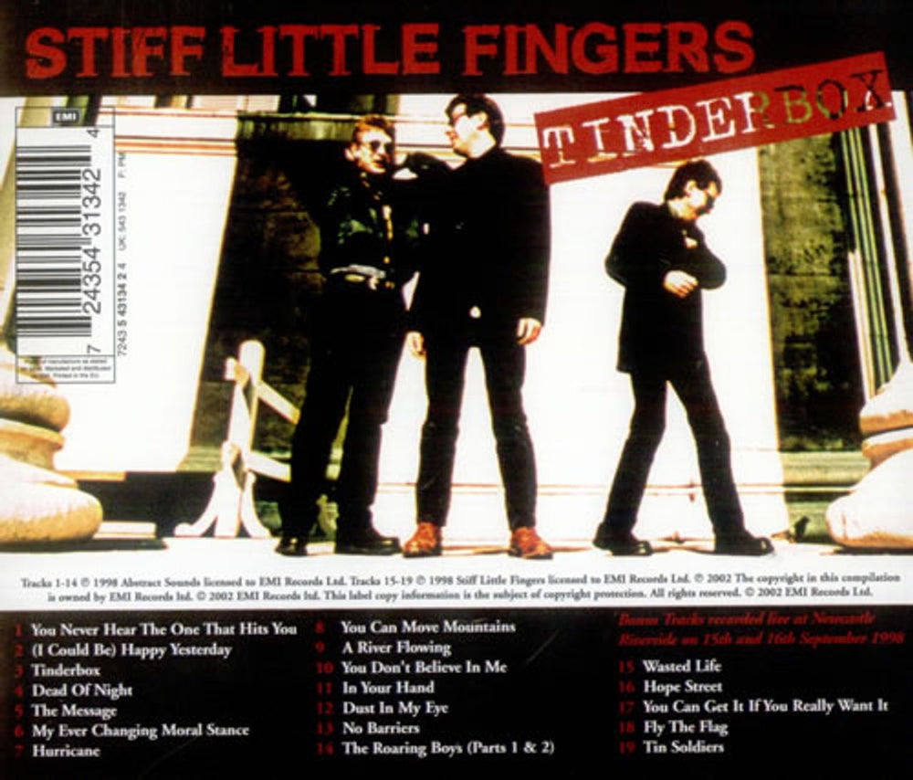 Stiff Little Fingers Tinderbox UK CD album (CDLP) SFICDTI224988