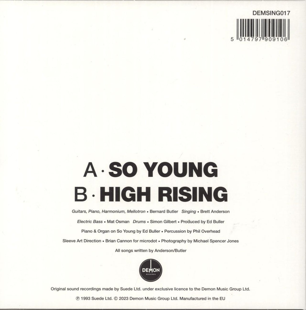 Suede So Young UK 7" vinyl picture disc (7 inch picture disc single) 5014797909106