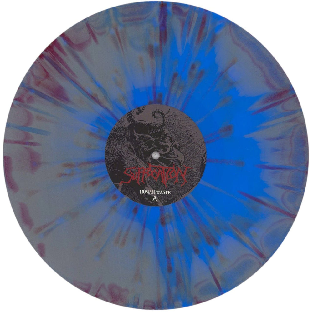 Suffocation Human Waste - Blue, Silver & Red Colour Merge Splatter Vinyl US 12" vinyl single (12 inch record / Maxi-single) Y2L12HU840000