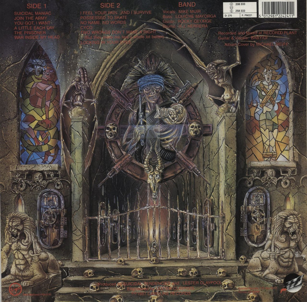 Suicidal Tendencies Join The Army - 1st UK vinyl LP album (LP record) 5012981242411