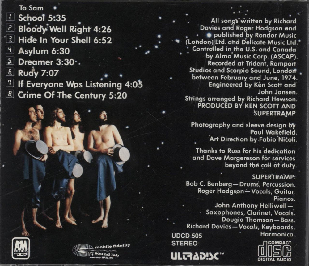 Supertramp Crime Of The Century - Ultradisc US CD album (CDLP)