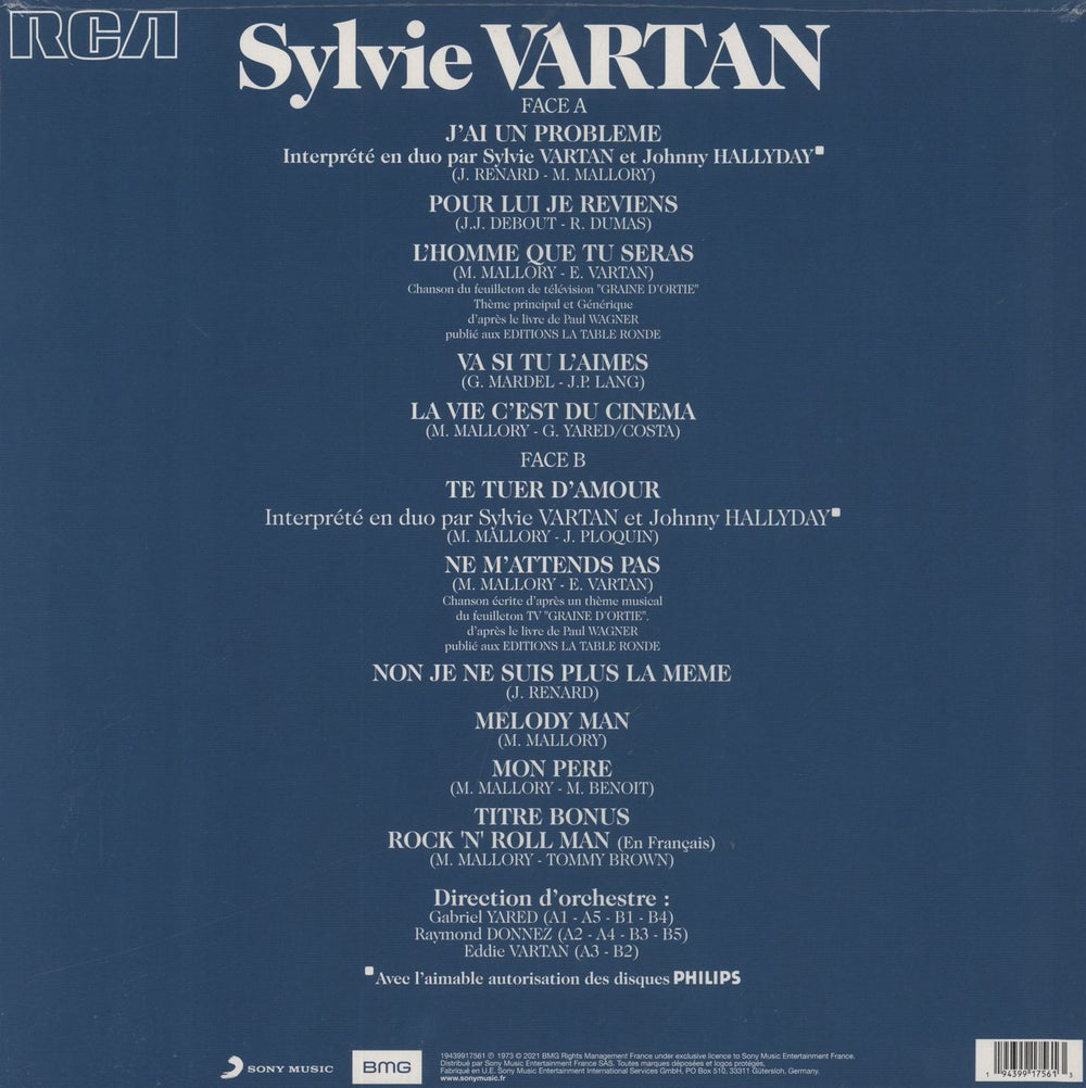 Sylvie Vartan J'ai Un Problème - Blue Vinyl - Sealed French vinyl LP album (LP record) 194399175613