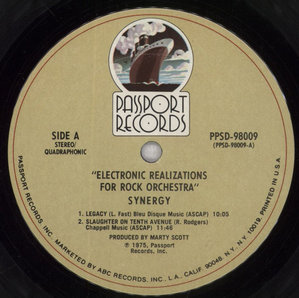 Synergy Electronic Realizations For Rock Orchestra US vinyl LP album (LP record) UYNLPEL844351