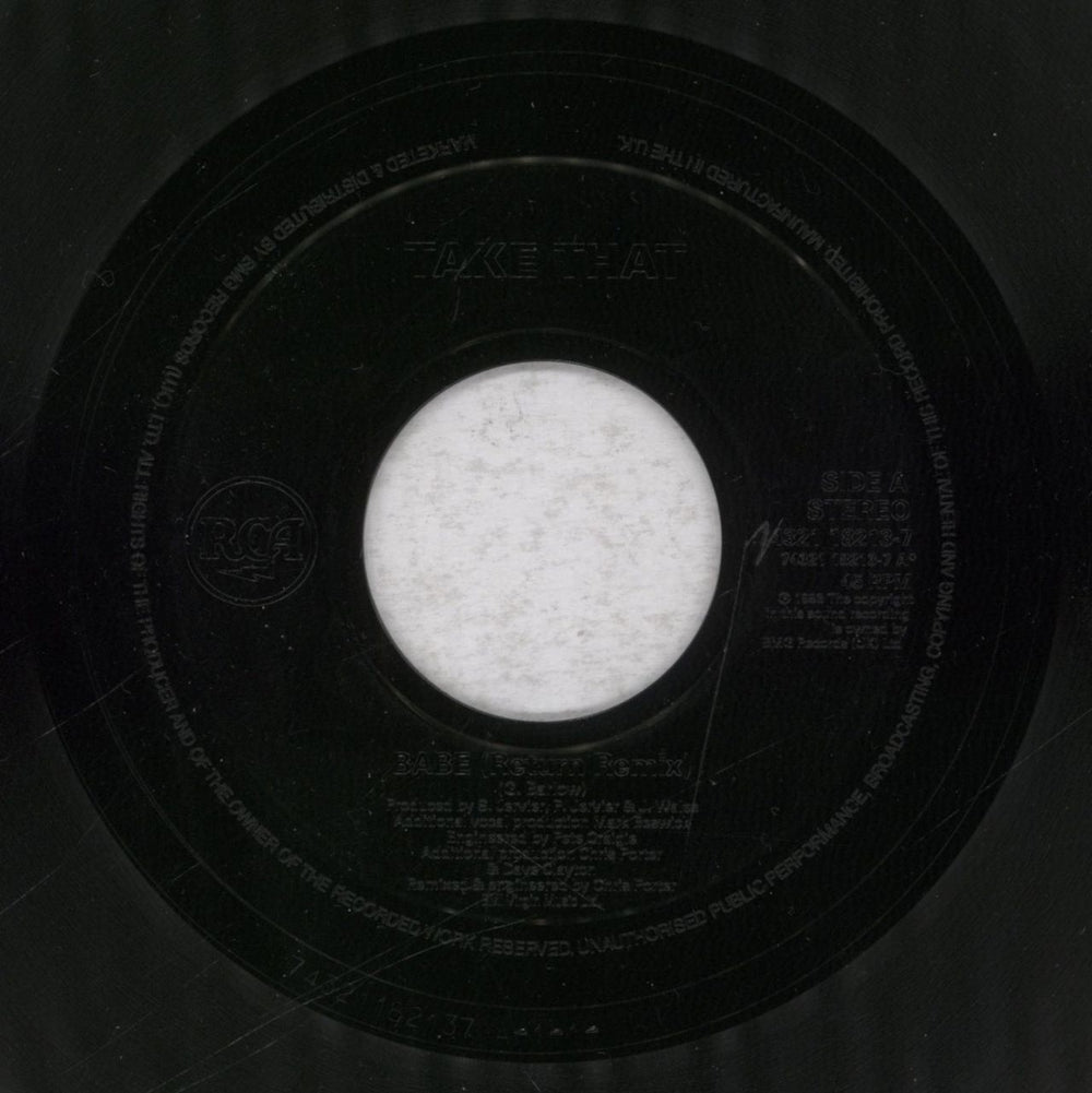 Take That Babe - Return Remix UK 7" vinyl single (7 inch record / 45) 7432118213-7