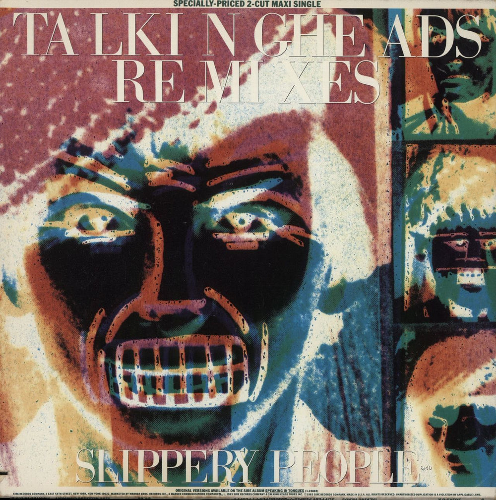 Talking Heads Slippery People / Making Flippy Floppy US 12" vinyl single (12 inch record / Maxi-single)