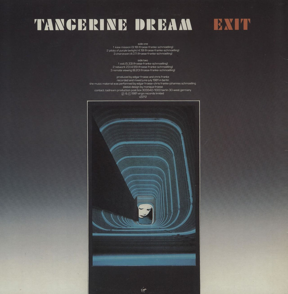 Tangerine Dream Exit UK vinyl LP album (LP record)