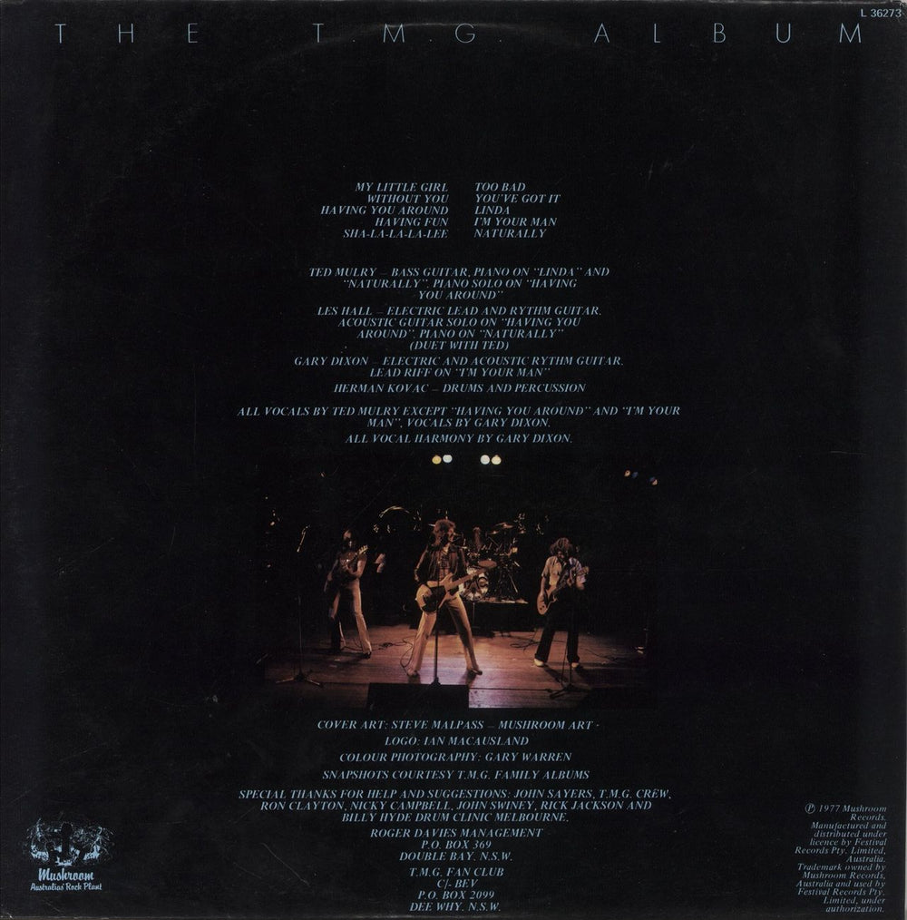 Ted Mulry Gang The T.M.G. Album Australian vinyl LP album (LP record)