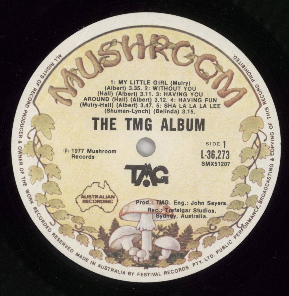 Ted Mulry Gang The T.M.G. Album Australian vinyl LP album (LP record) 8QQLPTH860470