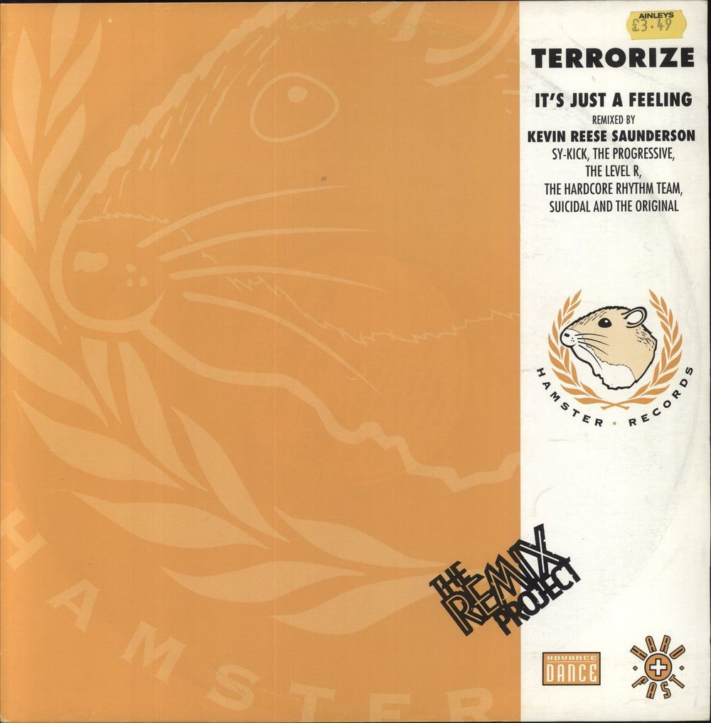Terrorize It's Just A Feeling UK 12" vinyl single (12 inch record / Maxi-single) 12STR8