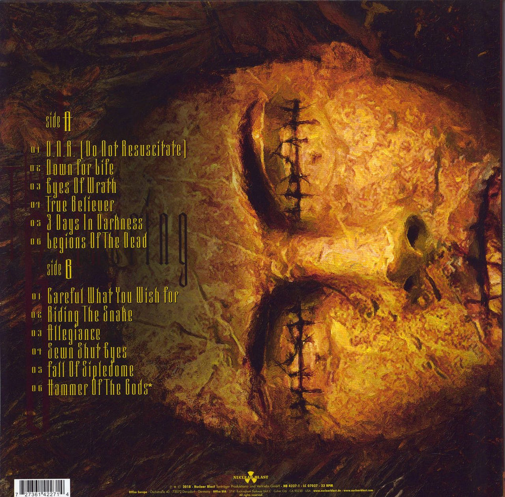 Testament The Gathering German vinyl LP album (LP record) 727361422714