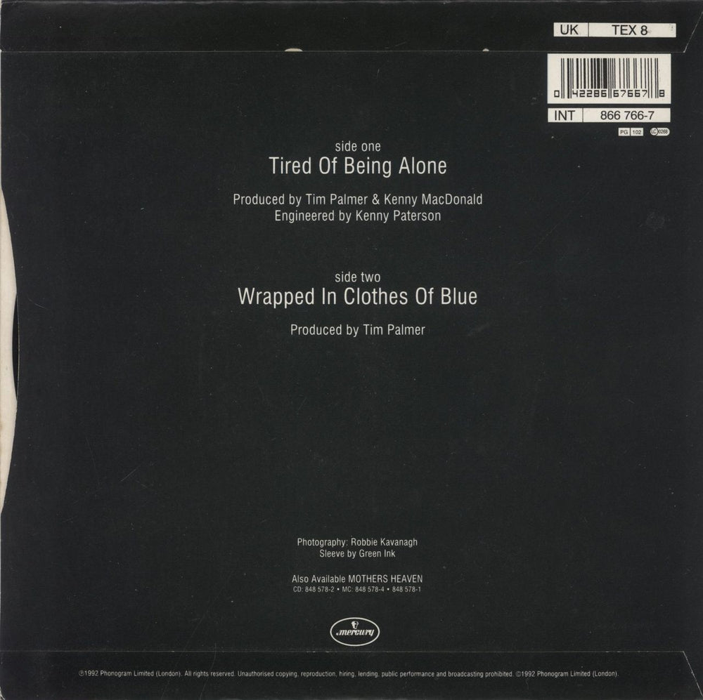 Texas Tired Of Being Alone UK 7" vinyl single (7 inch record / 45) 042286676678