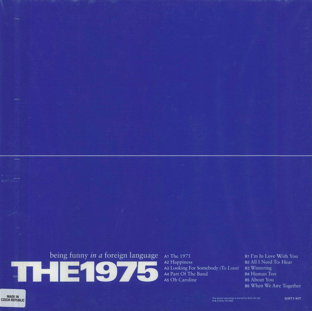 The deals 1975 Being Funny In A Foreign Language Galaxy Blue Limited Vinyl LP