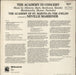 The Academy Of St. Martin-In-The-Fields The Academy In Concert UK vinyl LP album (LP record)