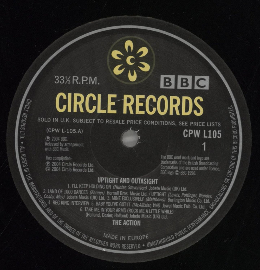 The Action Uptight And Outasight UK vinyl LP album (LP record) ATILPUP858580