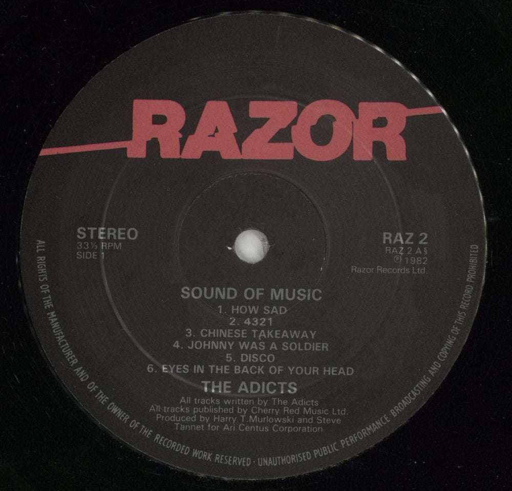 The Adicts Sound Of Music UK vinyl LP album (LP record) ADILPSO778929