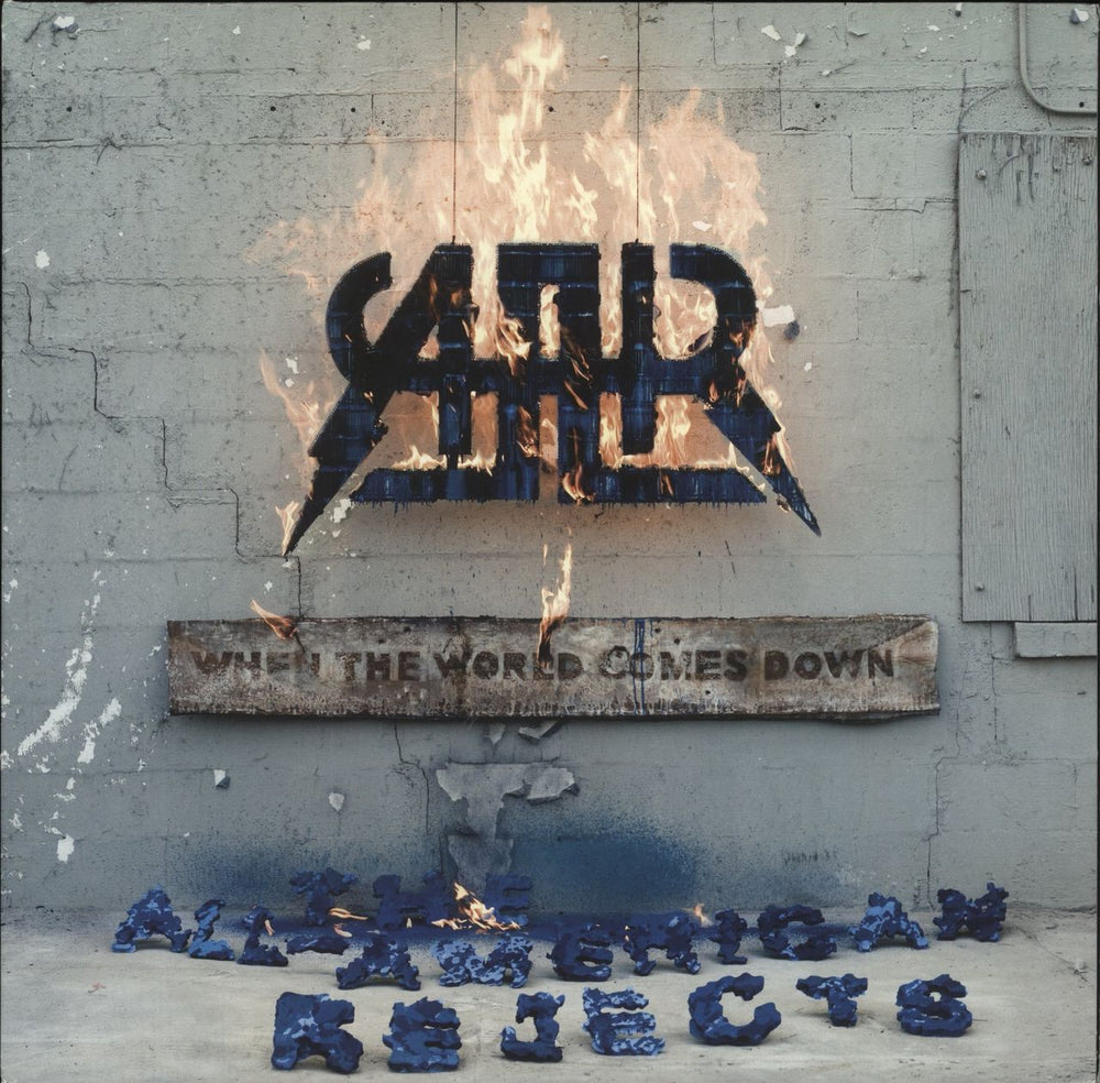 The All-American Rejects When The World Comes Down - Blue & White Starburst Vinyl US vinyl LP album (LP record)