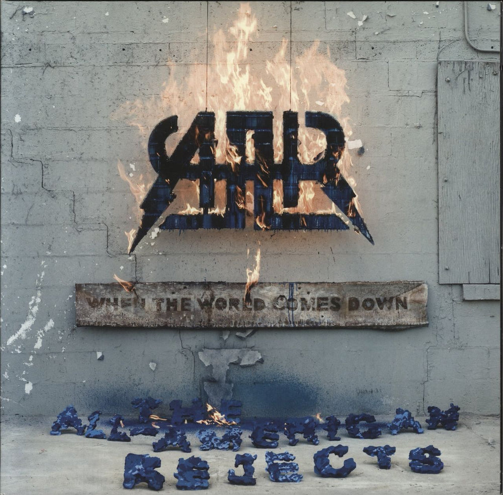 The All-American Rejects When The World Comes Down - Blue & White Starburst Vinyl US vinyl LP album (LP record) DOG176