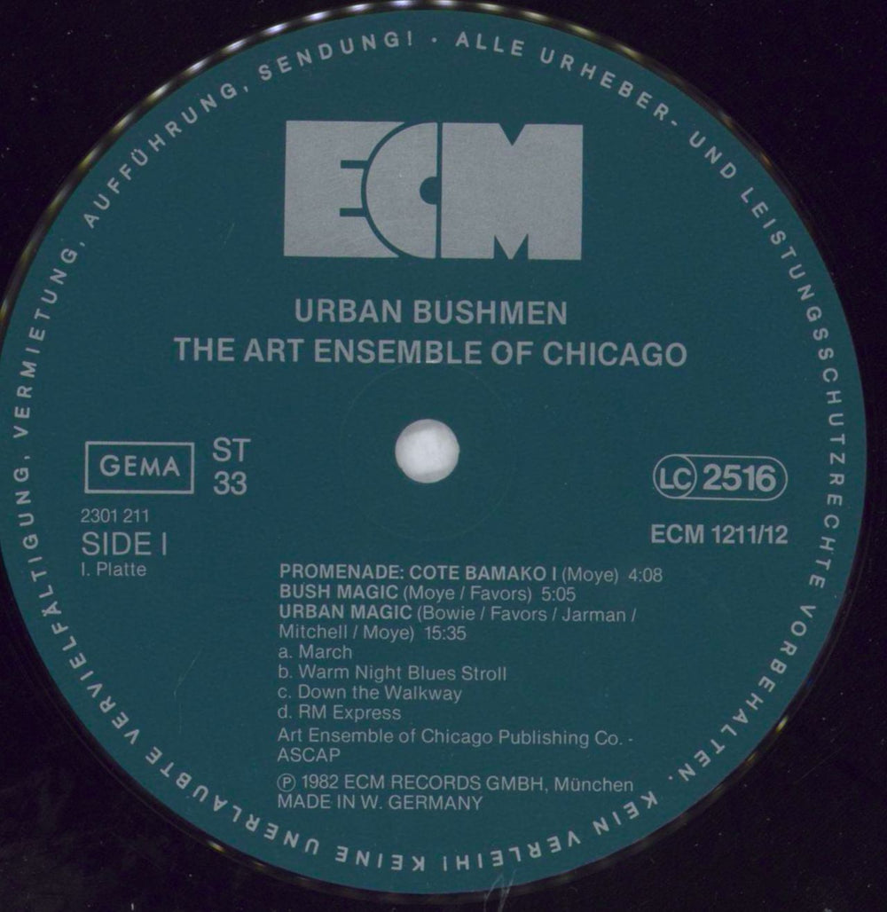 The Art Ensemble Of Chicago  Urban Bushmen - EX German 2-LP vinyl record set (Double LP Album) AD82LUR708070