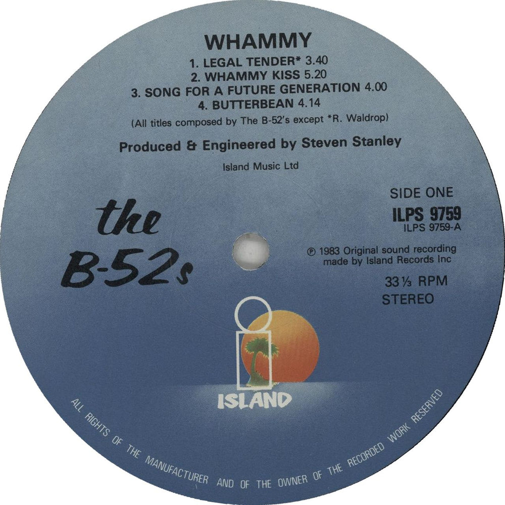 The B-52's Whammy! - 'Don't Worry' track UK vinyl LP album (LP record) B52LPWH458207