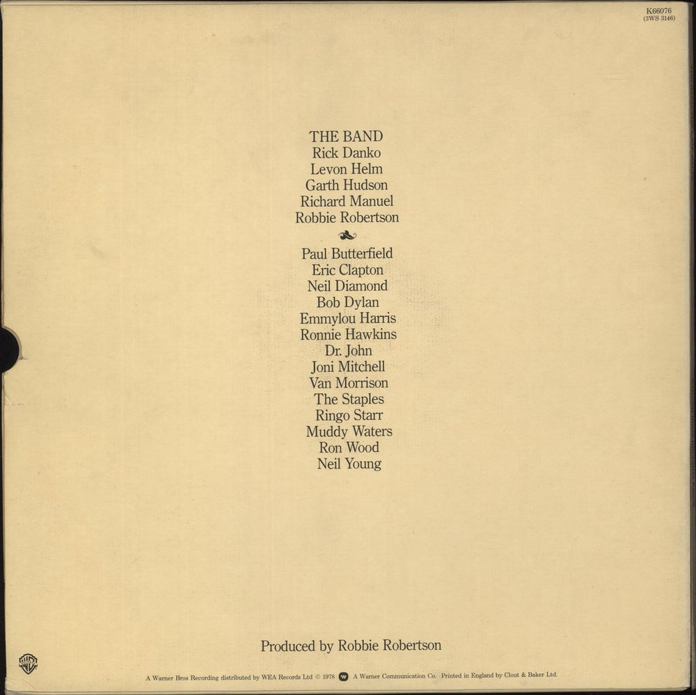 The Band The Last Waltz - 2nd - EX - Sticker UK 3-LP vinyl record set (Triple LP Album)