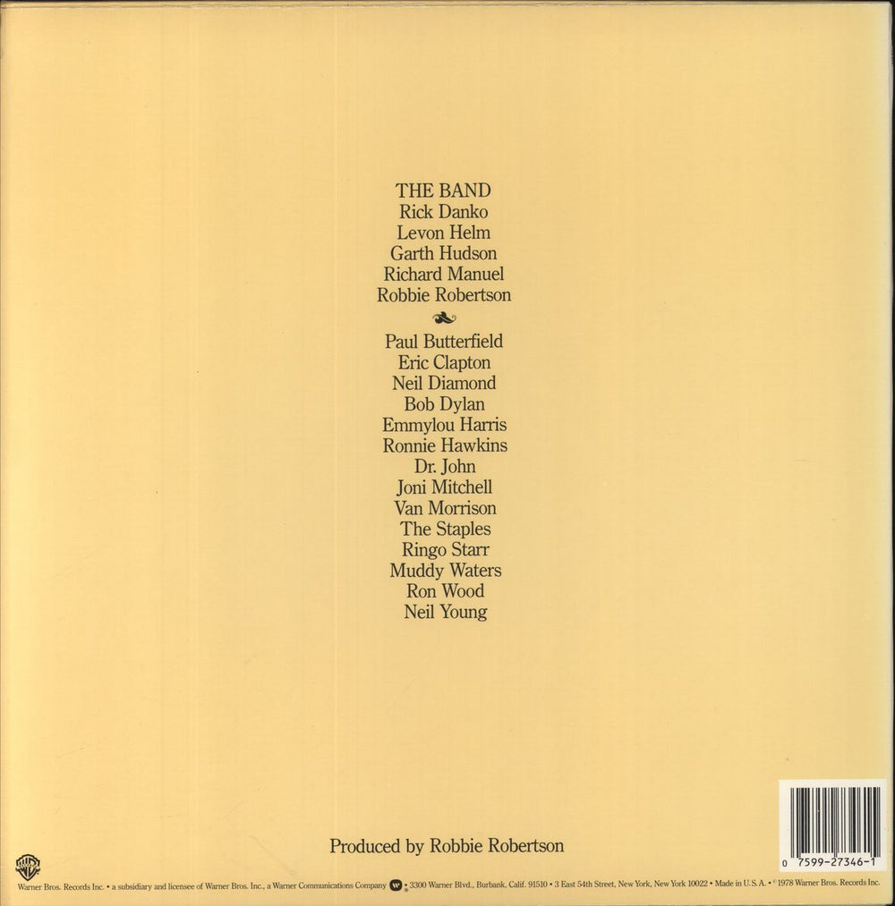 The Band The Last Waltz US 3-LP vinyl record set (Triple LP Album)