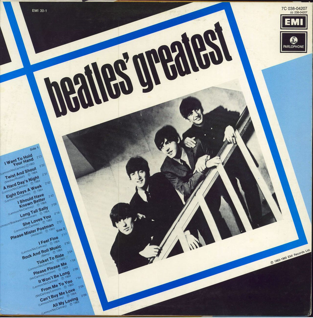 The Beatles Beatles' Greatest Swedish vinyl LP album (LP record)