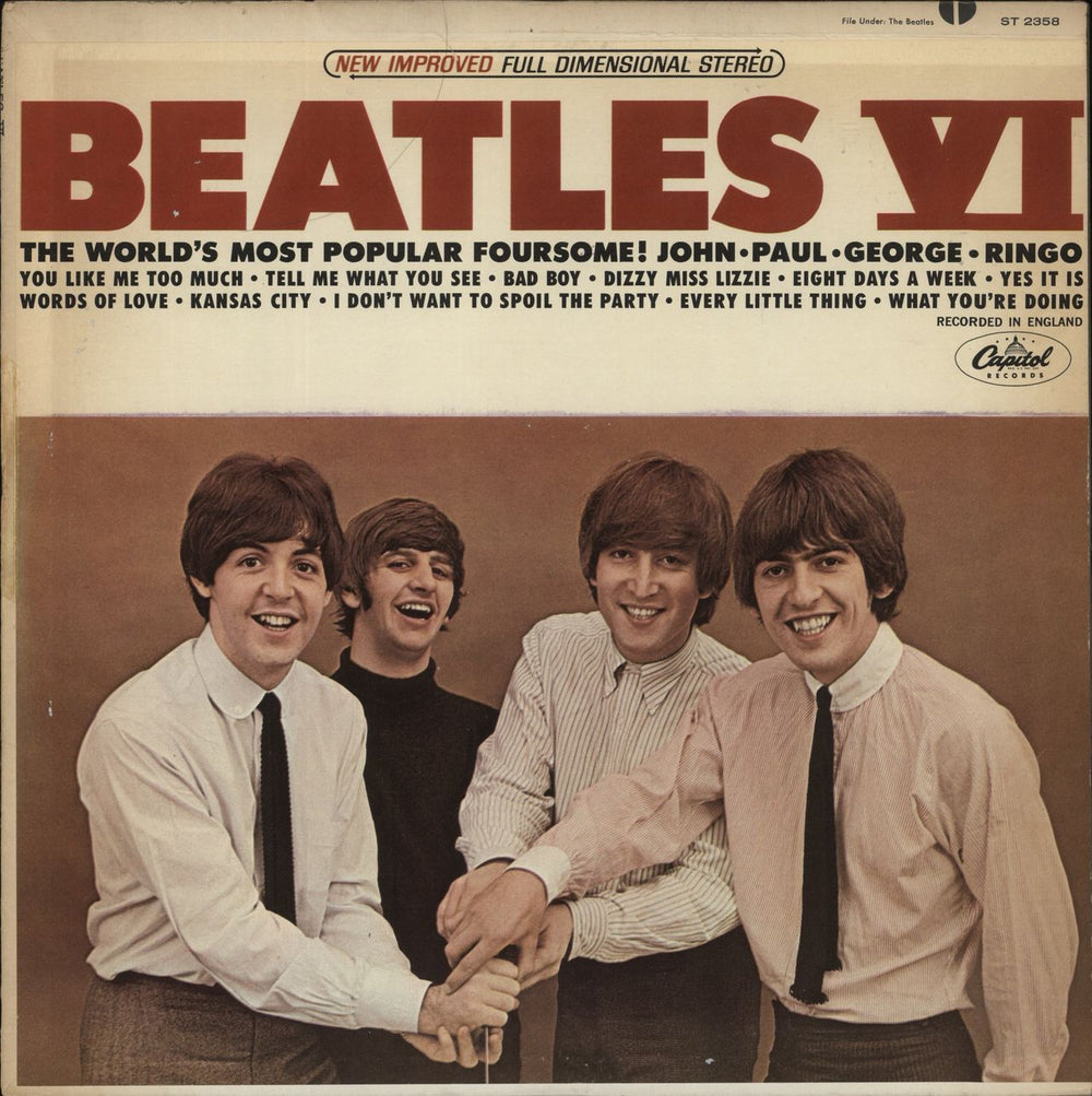 The Beatles Beatles VI - Mfd By Apple - RIAA - EX US vinyl LP album (LP record) ST2358