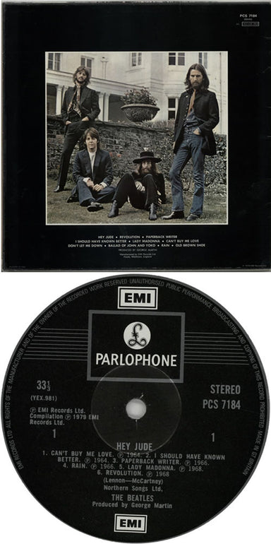 The Beatles Hey Jude - Laminated UK vinyl LP album (LP record) BTLLPHE454187