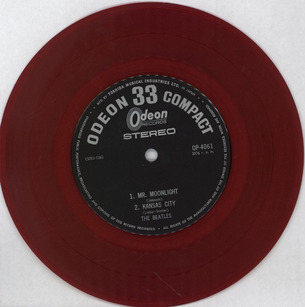 The Beatles Japanese EP #5 - 2nd - Red Japanese 7" vinyl single (7 inch record / 45) BTL07JA776722